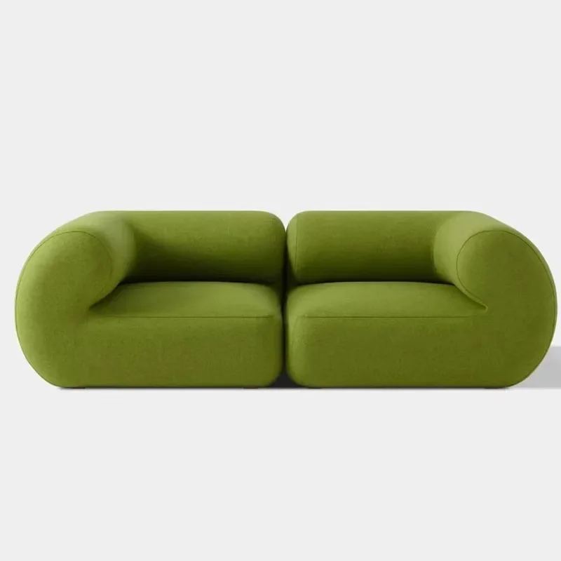 Sofá de tela Michelin para sala de estar, tienda de ropa de estilo crema para varias personas, decoración suave, combinación de ocio para el hogar