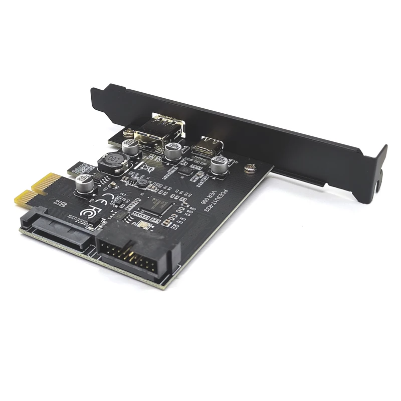 USB 3.1การ์ด PCI Express USB3.1ประเภท C 19pin 19 Pin ด้านหน้า USB 3.0 PCI-E Controller USB3 PCIE X1แปลงการ์ด