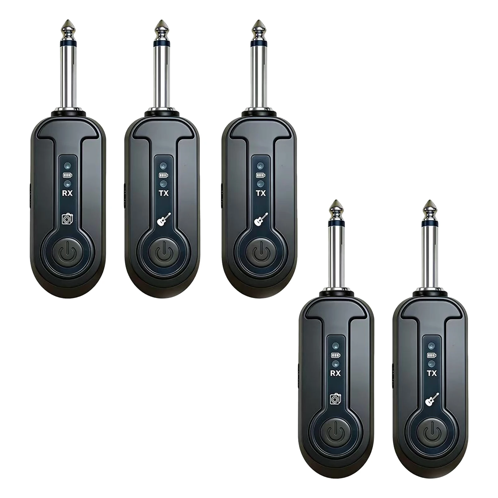 Wireless Sound Transmitter Receivers for Electric Guitar Bass Keyboard 6.5mm Plug Wireless Transmission System 80-150m Range