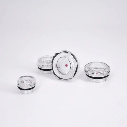 Imagen 1 del producto G 3/8 ""1/2"" 3/4 ""1"" BSP M16-M60 nivel de aceite de plástico macho métrico vista ventana de vidrio cabeza hexagonal para caja de cambios de compresor de aire