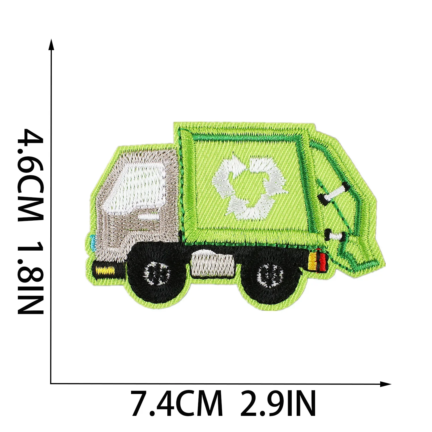 Special Vehicles Cartoon Embroidery Iron on Patch for Kids Clothing Trash Truck Ambulance Taxi Police Car Fire Engine Appliques