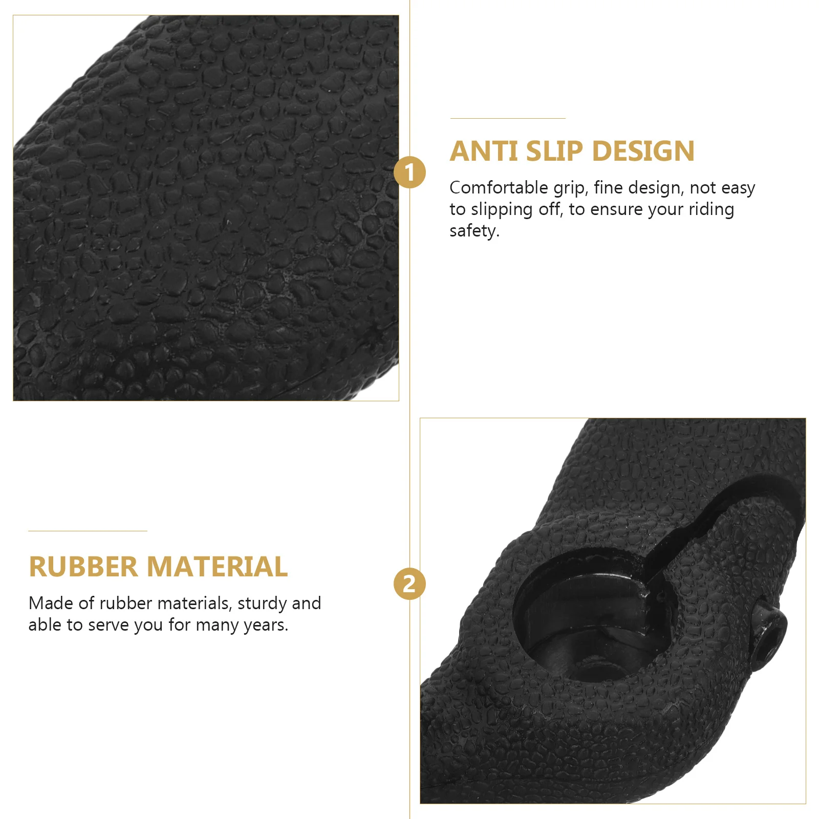 

1Pair Mountain Bike Bar Ends Rubber Cycling Handlebar Grip Shock Absorption Bike Handle Ends Comfortable Accessories