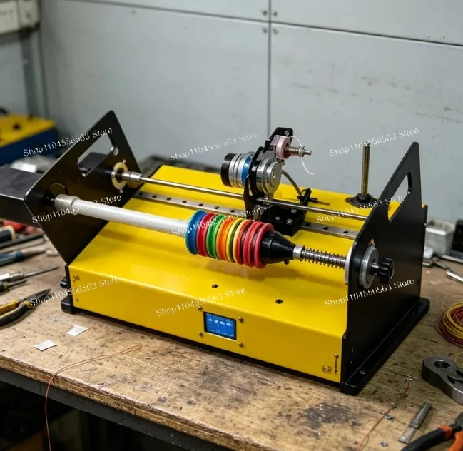 Automatic Traverse Winding Machine with Length Counter for Coil Wire, Cable, Transformer – High Precision DIY