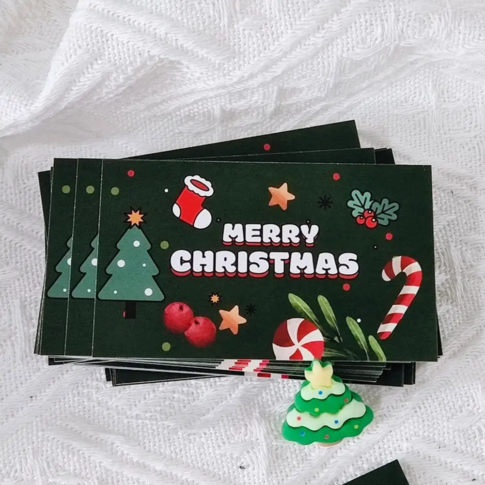 30/10pcs Christmas Scratch Cards Fun Creative DIY Holiday Christmas Gift Party Activities Happy New Year 2025