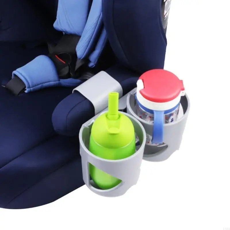 

Universal 2-in-1 Strollers Cup Holder Carseat Rack Convenient Baby Cart Drink Organiser for Bottles Coffee Beverages L8RB