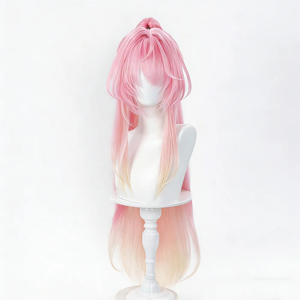 게임 Wuthering Waves 아르테미스 코스프레 가발 여성 로리타 핑크 긴 머리 내열성 합성 가발 가장 무도회 카니발 소품