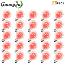 Globe Colorful LED Bulb E12 1W Clear Glass Replacement Bulbs Vintage 2200K Warm White Edison LED Lamp for Garden Christmas Decor