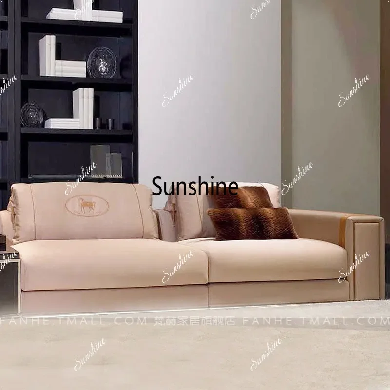 YPostmodern corner light luxury sofa living room fully equipped large apartment meeting many people