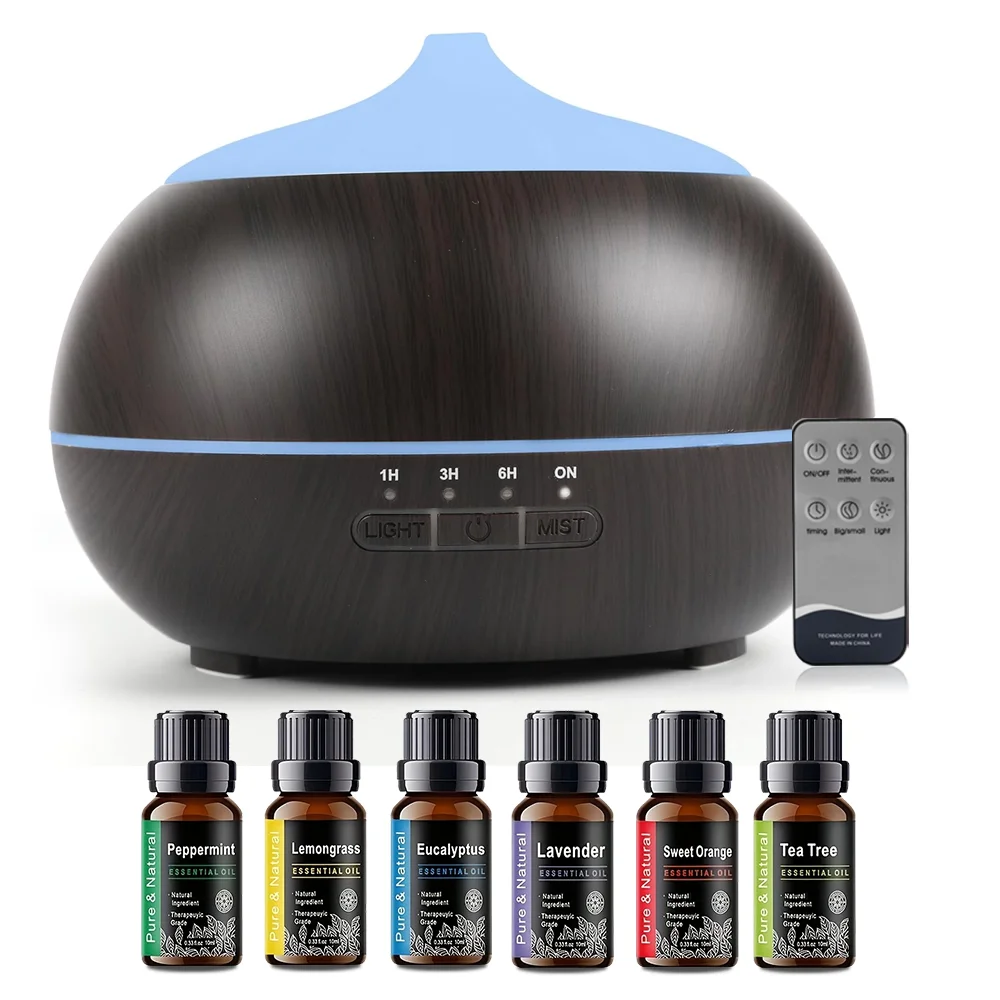 

550ML Essential Oil Diffuser BPA Free Ultrasonic Aromatherapy Humidifier with 7-Color Lights Waterless Auto Shut Off For Home
