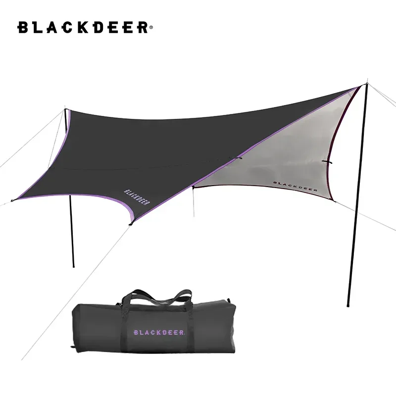 

Blackdeer Waterproof Camping Tent Shade Anti Uv Beach Black Coating Tarp Canopy 8 Person Shelter Lightweight 4 Seasons Roof