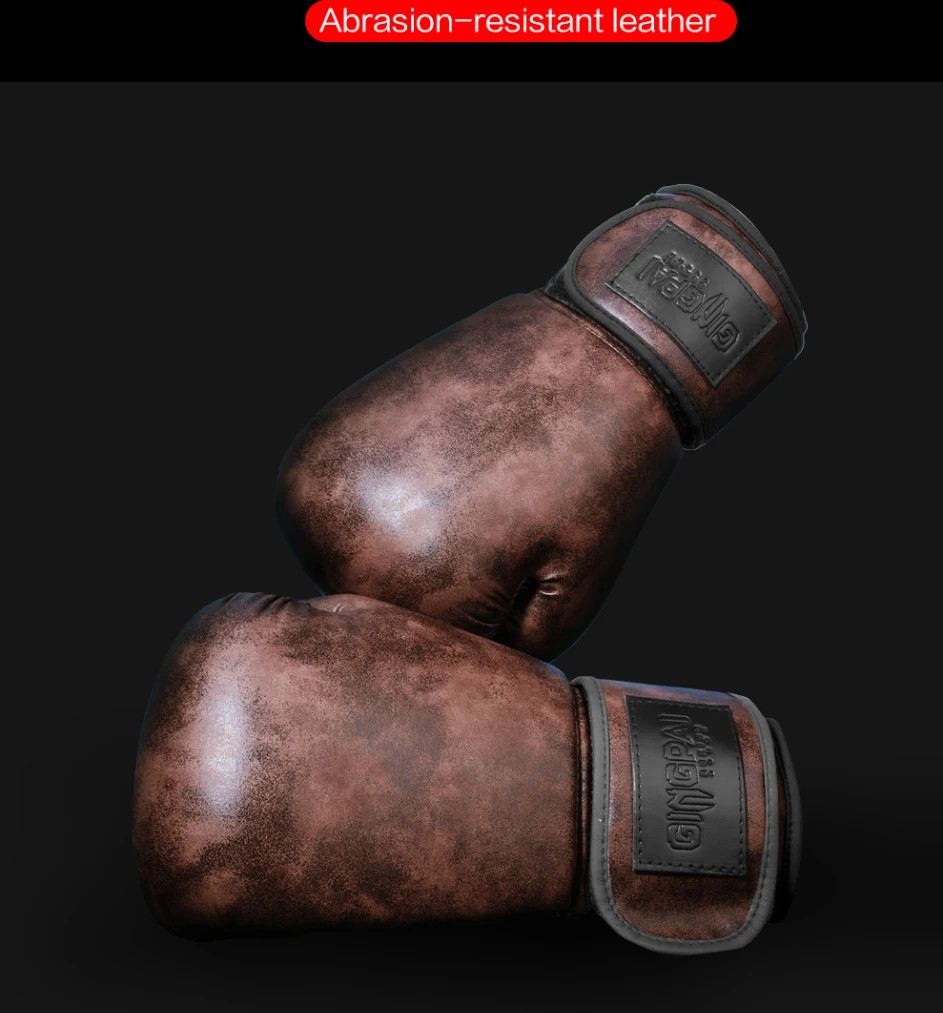 Retro Farbe Erwachsene Kinder Frauen/Männer Boxhandschuhe Pu Leder MMA Muay Thai Boxe De Luva Handschuhe Sanda GYM Ausrüstung 6 8 10 12 UNZEN Boks – Detail 8