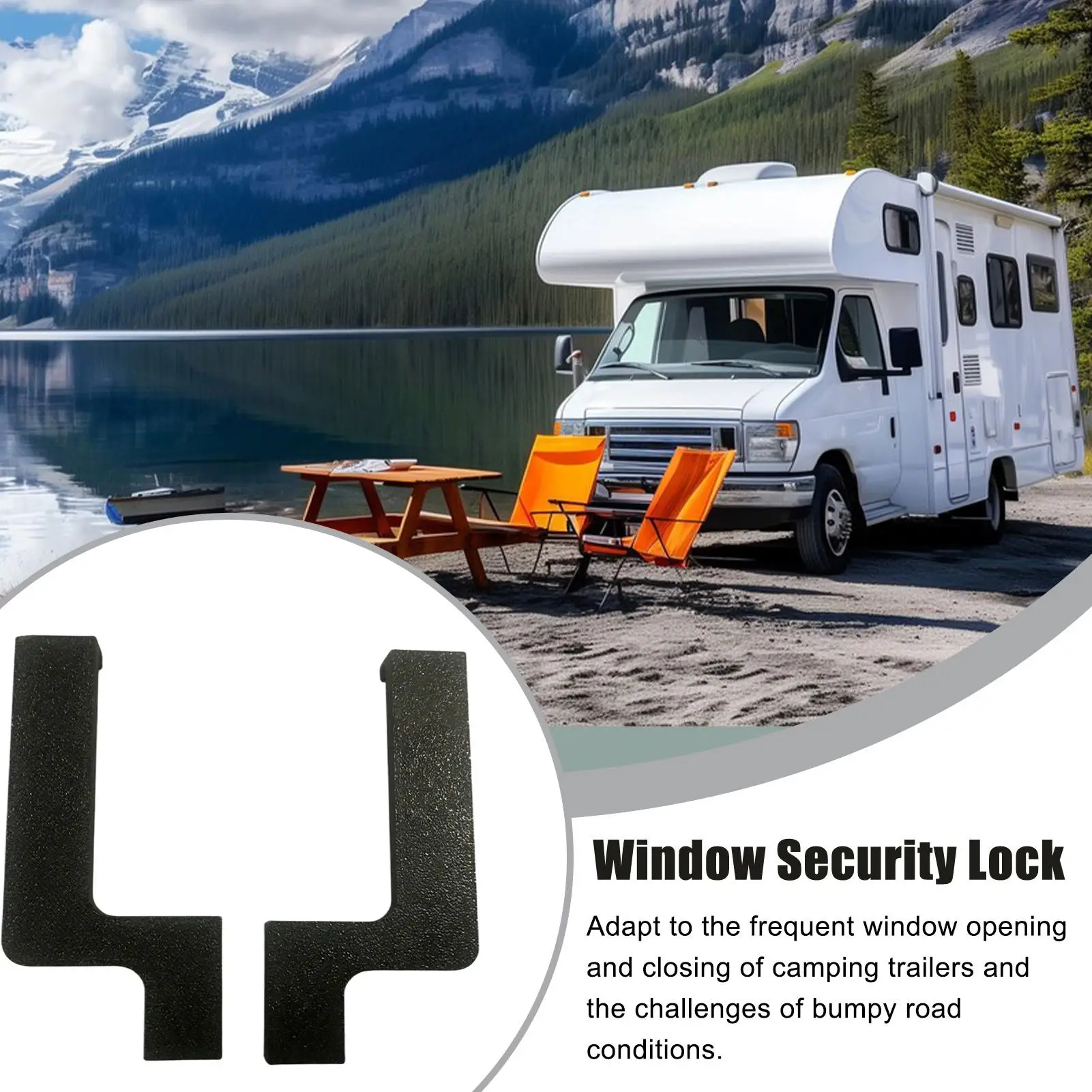 

RV Window safety locks 2Pcs/set Anti-Theft Window Locks Safety Latch RV Accessories for Motorhome Travel Trailer