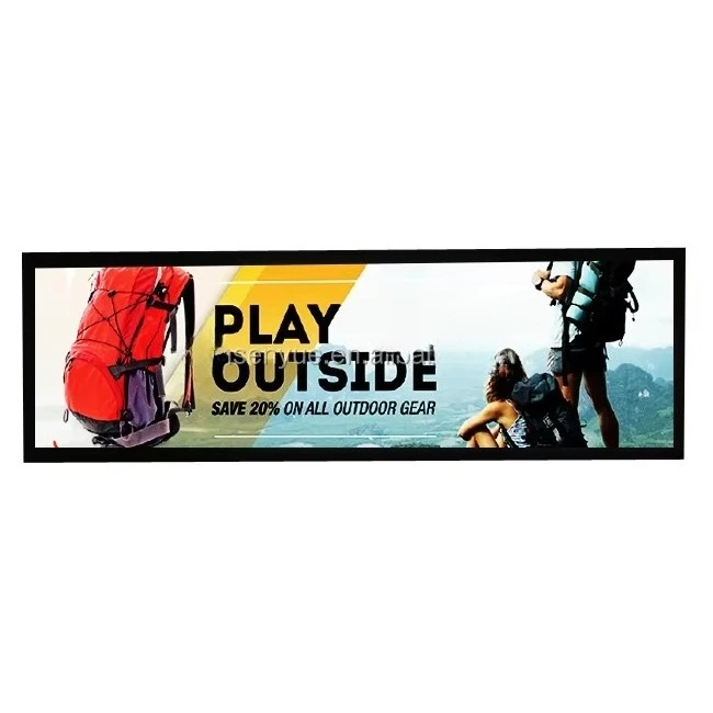 19-Inch commercial LCD digital shelf strip advertising display
