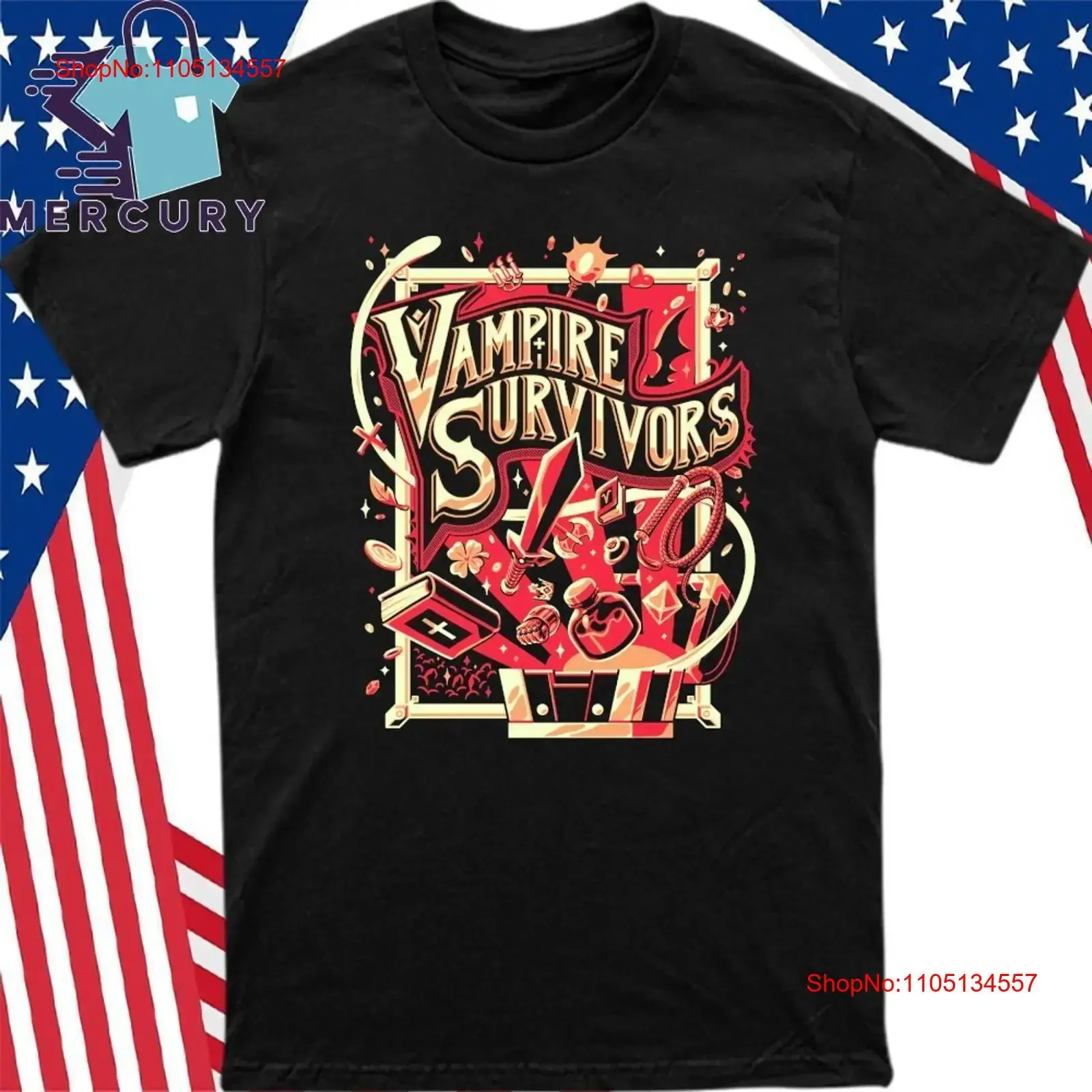 

Vampire Survivors Tesorissimo T Shirt vintage Washed Comfortable Top For Everyday Wear Stylish Slightly designer clothes homme