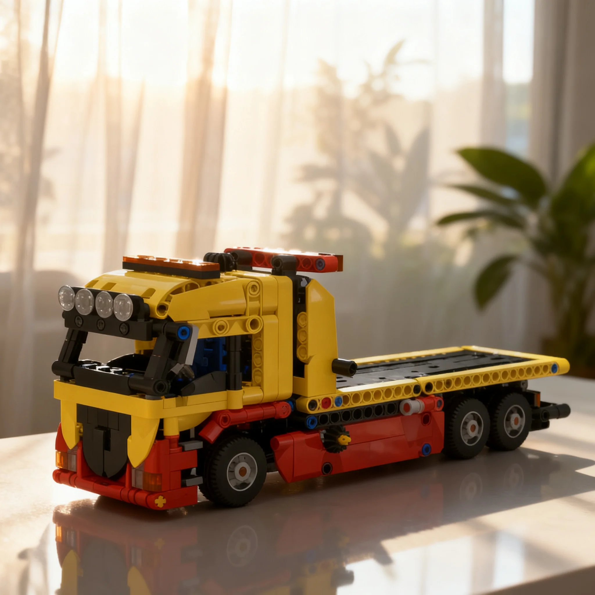 631pcs MOC MINI 8109 - Flatbed Truck Technical Model Building Blocks Construction Christmas Gifts Birthday 3D Craft Art Display