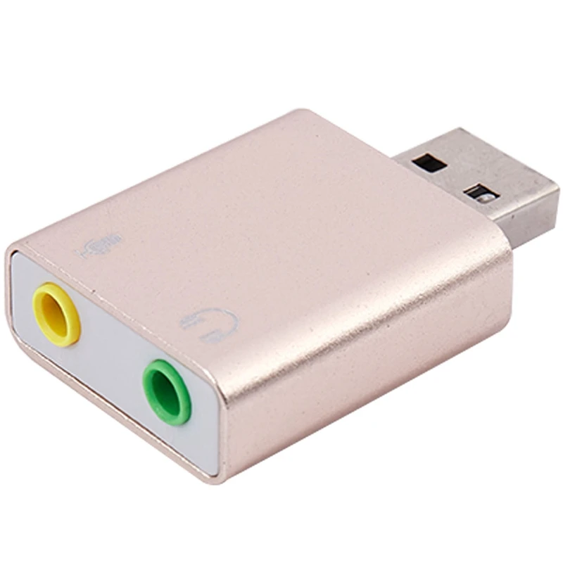 2X USB Sound Card 7.1 External USB To Jack 3.5Mm Headphone Adapter Stereo Audio Mic Sound Card For Pc Computer Laptop