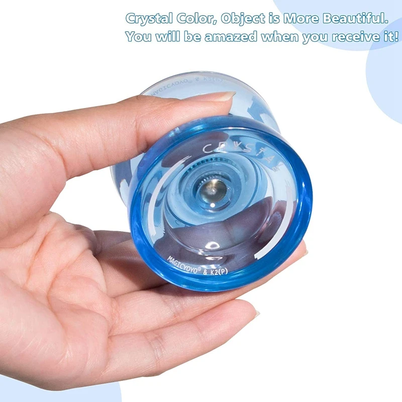 K2 plus Crystal Responsive Magic Yoyo,Dual-Purpose-Yo mit Ersatz für nicht ansprechendes Lager für Zwischen produkte