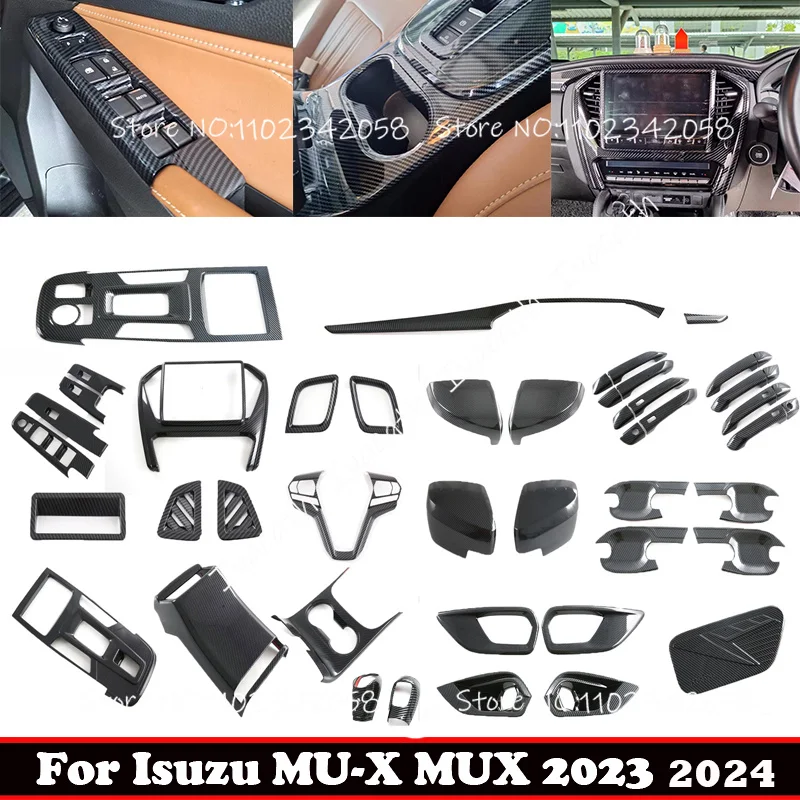 For Isuzu MU-X MU X 2023 2024 2WD 4WD Widnow Rise Switch Center Control Gear Box Cover Car Dashboard Instrument AC Vent Panel