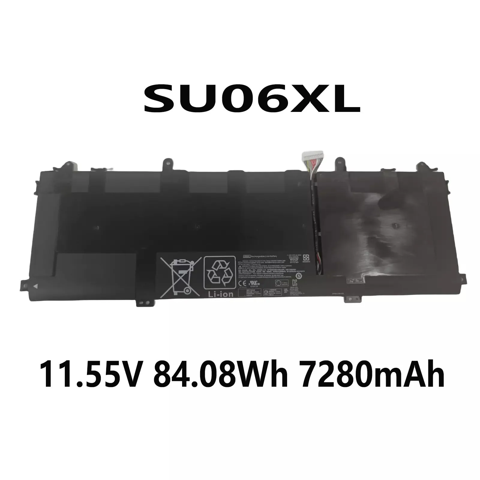 SU06XL 11.55V 84.08Wh 7280mAh Laptop Battery for HP Spectre X360 15-DF Portable HSTNN-DB8W L29048-271 L29184-005 SU06084XL serie