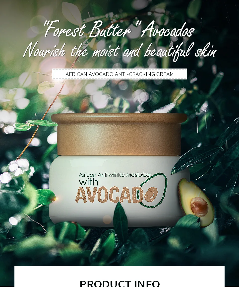 Laikou Africa ครีมบำรุงผิวต่อต้านริ้วรอย avacado ช่วยลดการแตกช่วยบำรุงอ่อนโยนต่อต้านริ้วรอยครีมครีมดูแลผิวหน้าเซรั่มปรับผิวขาว