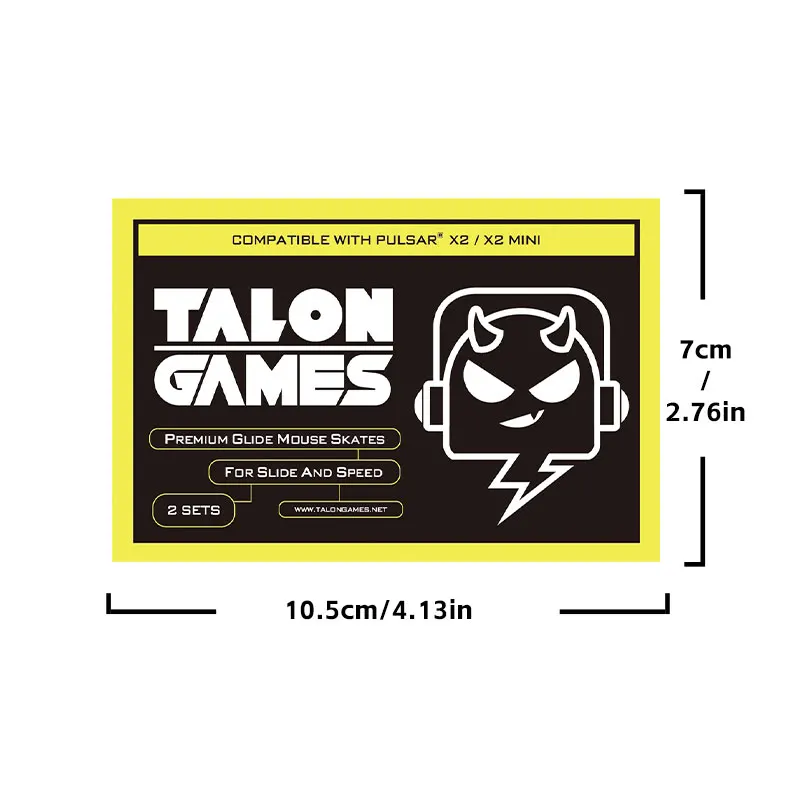 Talongames เมาส์เท้าสเก็ต2ชุด, เมาส์สีเทาอ่อนกำหนดเองขอบโค้งสำหรับ Pulsar X2/X2เมาส์สำหรับเล่นเกมส์