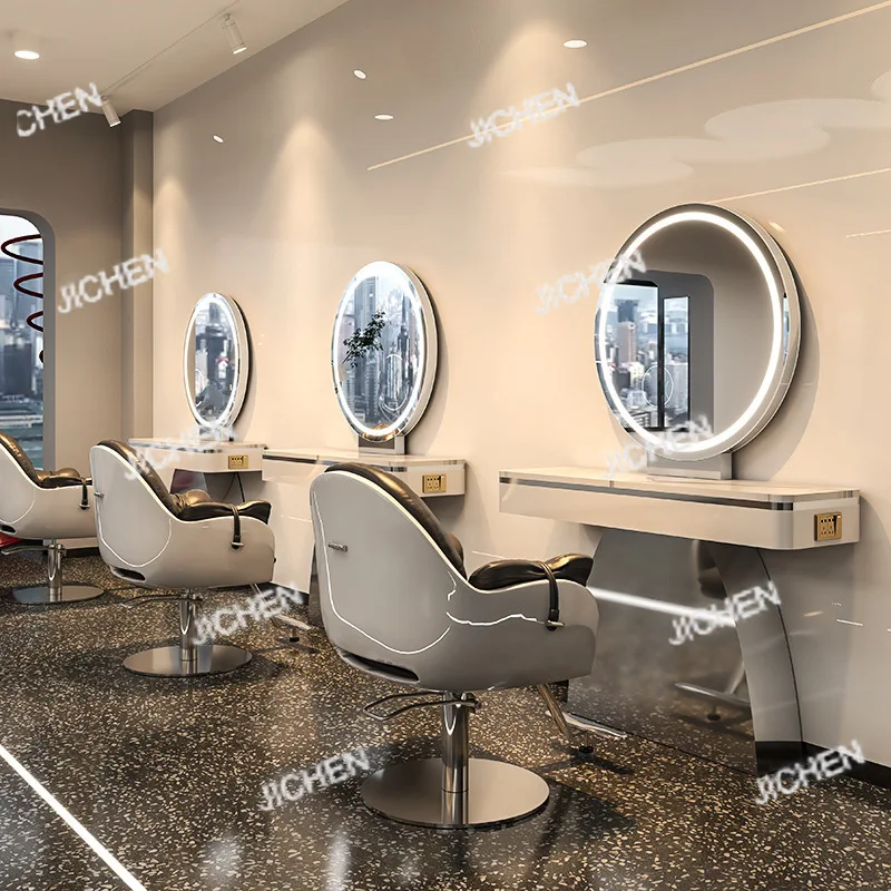 

Зеркальный стол для парикмахерской, зеркало для салона красоты с подсветкой, зеркало для стрижки, стол для химической завивки и окрашивания, специально для салона красоты