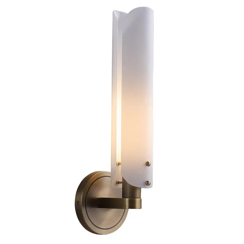 CX164CM LED Art Deco Copper Gold White Milimalism LED Lamp LED Light Bedside Wall lamp Wall Light Wall Sconce For Bedroom Foyer