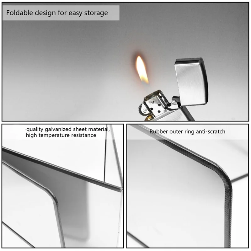 

A82I-Anti Splatter Shield Stainless Steel Splatter Guard For Frying Non-Stick 3 Sided Foldable Grease Splatter Screen