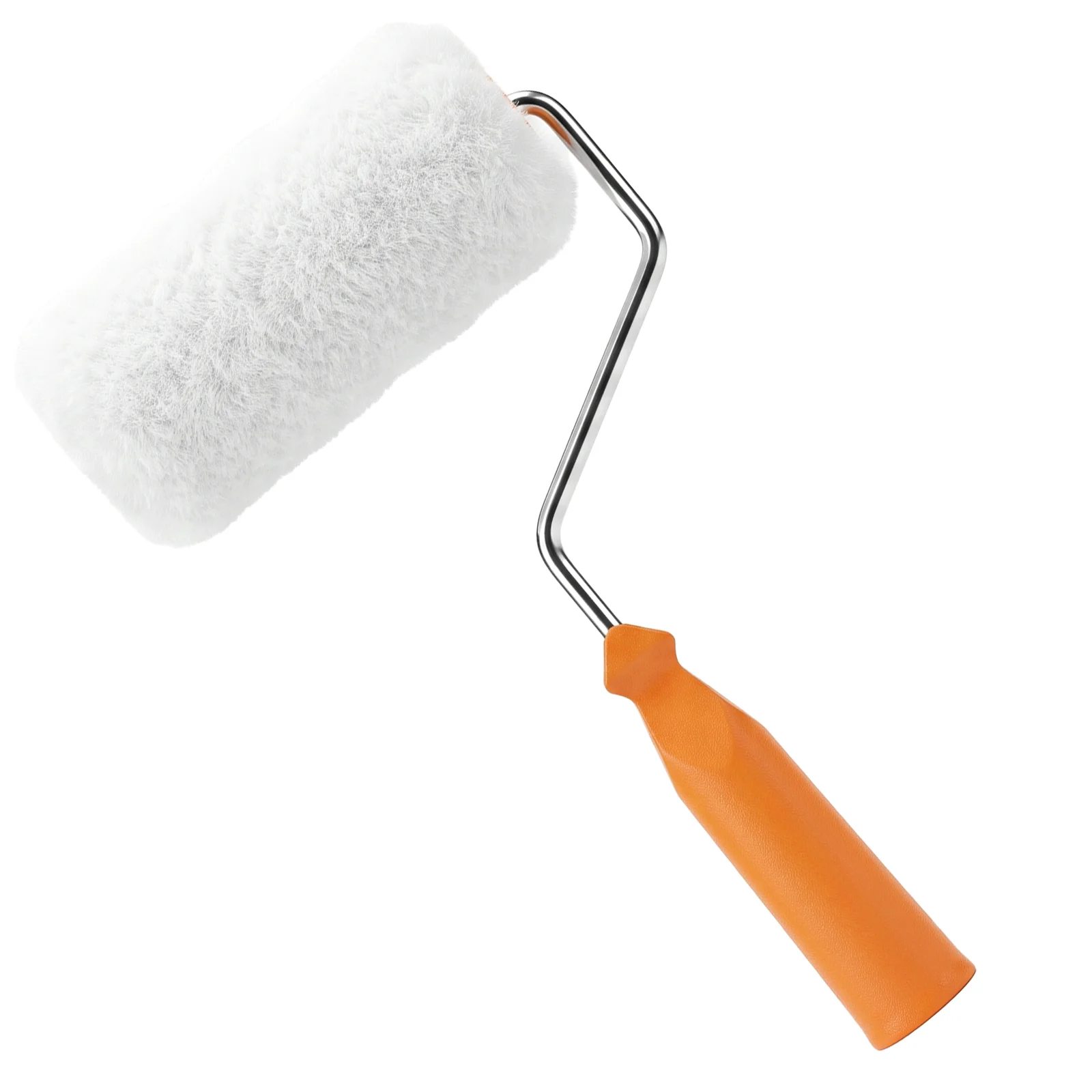 Wall Paint Roller with Plastic Grip Handle, Reusable Paint Roller for Latex Paint Emulsion Paint Primer Home Painting Tool
