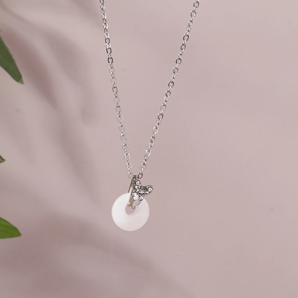 Y2K Kristall Schmetterling Herz Halskette Mode Kpop Glänzende Schlüsselbein Kette Halsketten für Frauen Mädchen Neue Trend Party Geschenke Schmuck – Detail 13