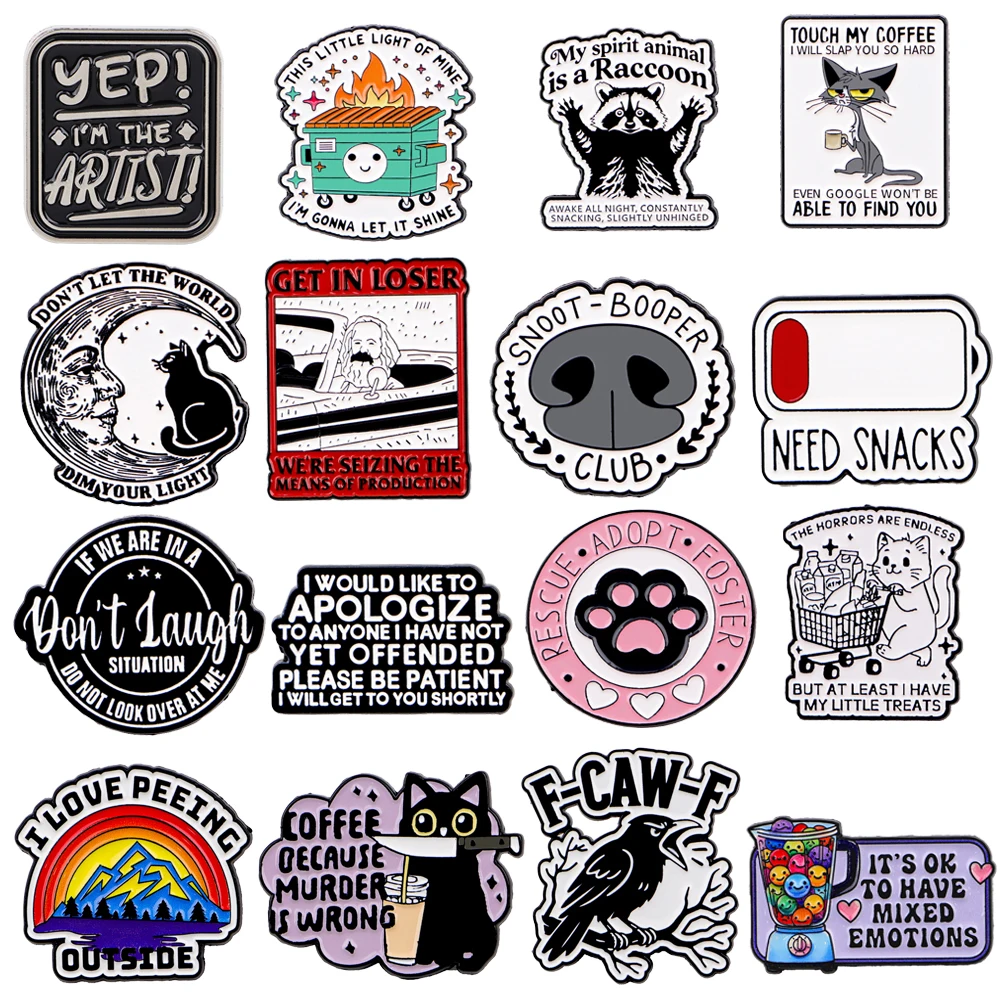 Snoot-Booper Club Anstecknadeln für Rucksack Damen Herren Zitat Emaille Pin Brosche für Kleidung Aktentasche Abzeichen Zubehör Pins