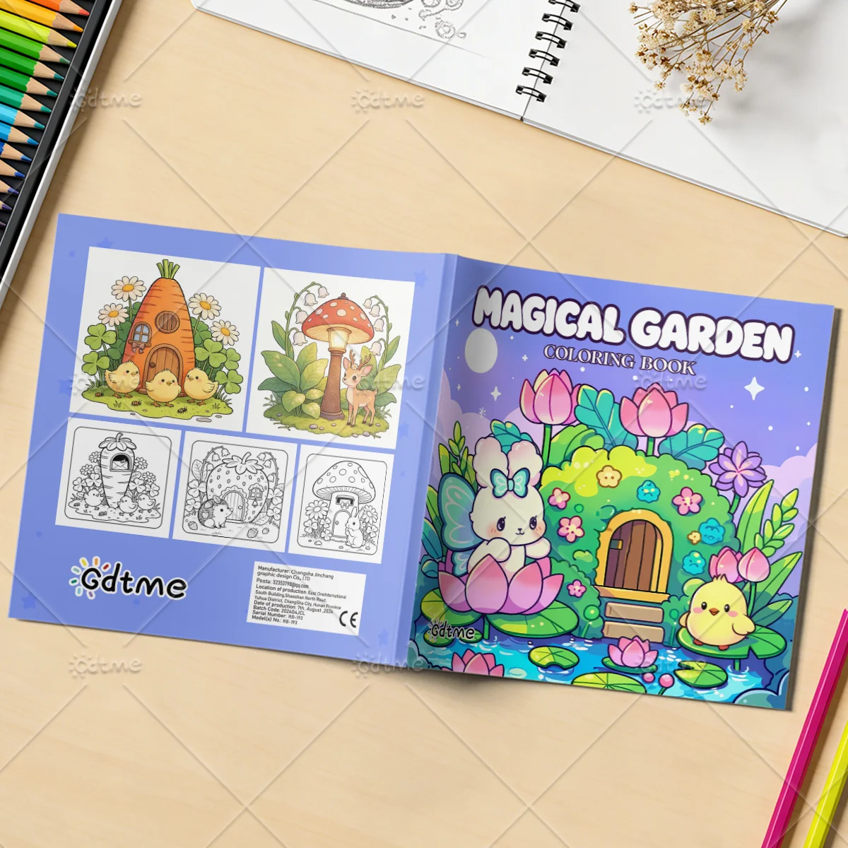 MAGICAL GARDEN Malbuch für Erwachsene mit niedlichen, gemütlichen täglichen Aktivitäten zur Entspannung (Cozy Spaces Coloring) – Detail 3