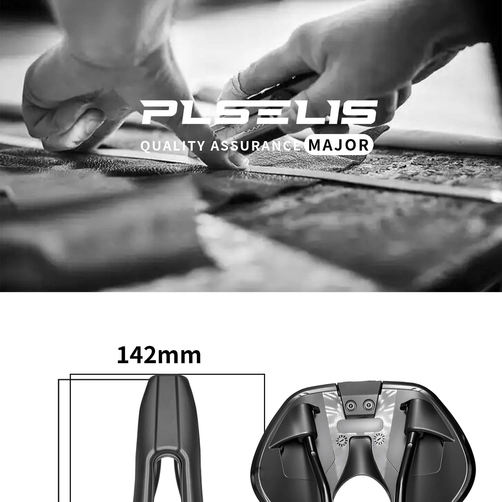 Plselis Leichter Rennrad-Sattel mit Hohlraum-Design, Atmungsaktiv, 280g, Rennrad-Zubehör – Detail 3