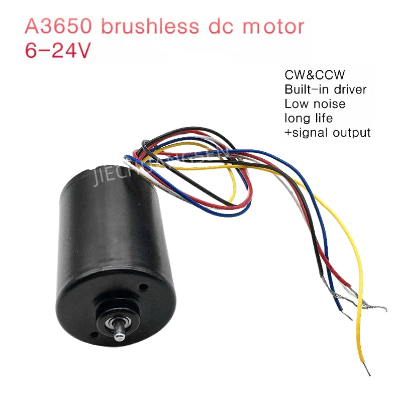 

A3650 Brushless DC Motor Controllable Positive and Negative Rotation Built-in Drive High-speed Brushless 24V Motor