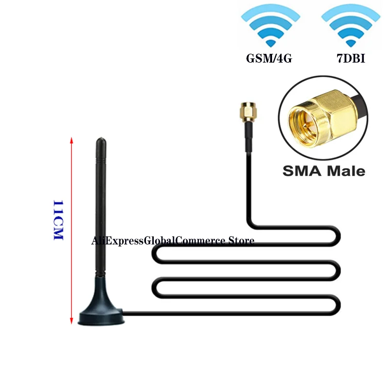 GSM GPRS 3G 4g Lte Suction Cup antenna SMA Gongtou, Internet of things sharing vending machine, smart home, radio frequency rece