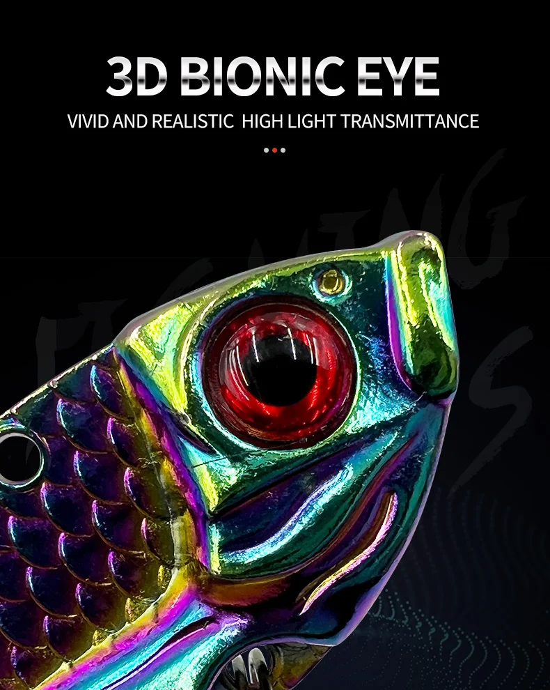 ShareShark Angelköder Blade Bait Metall-VIB-Köder für Barsch, Zander, Forelle – für Süß- und Salzwasserfischen, Metall-Hardbaits – Detail 5