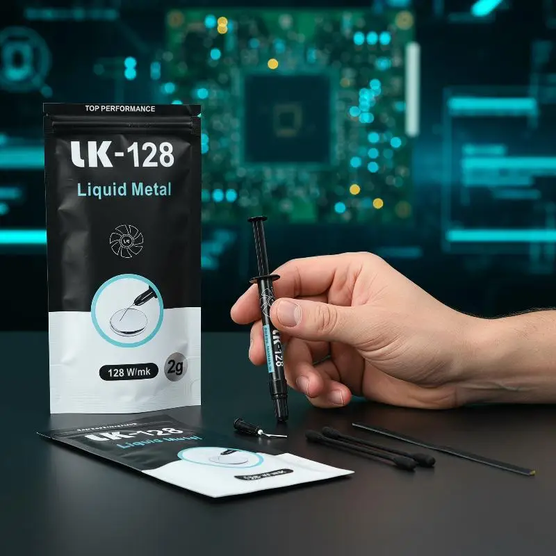 LK-128 Liquid Metal Thermal Paste High Efficiency Cooling 2g 10g for CPU GPU Laptop Graphics Card Mini PC Use