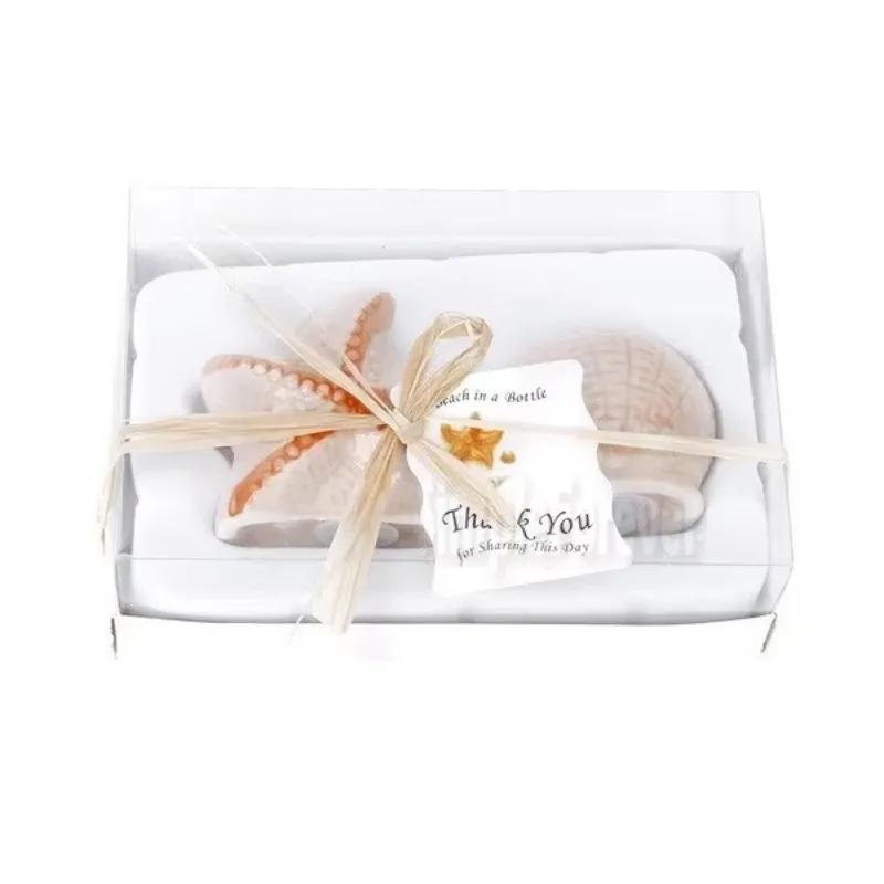 100pcs=50boxes Starfish Sea Shell Salt Pepper Shakers Favors Beach Themed Wedding Party Favors And Gifts For Guests