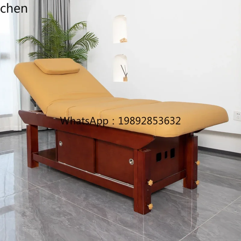 AA Solid wood beauty bed special bed for beauty salon with hole ear picking physiotherapy bed