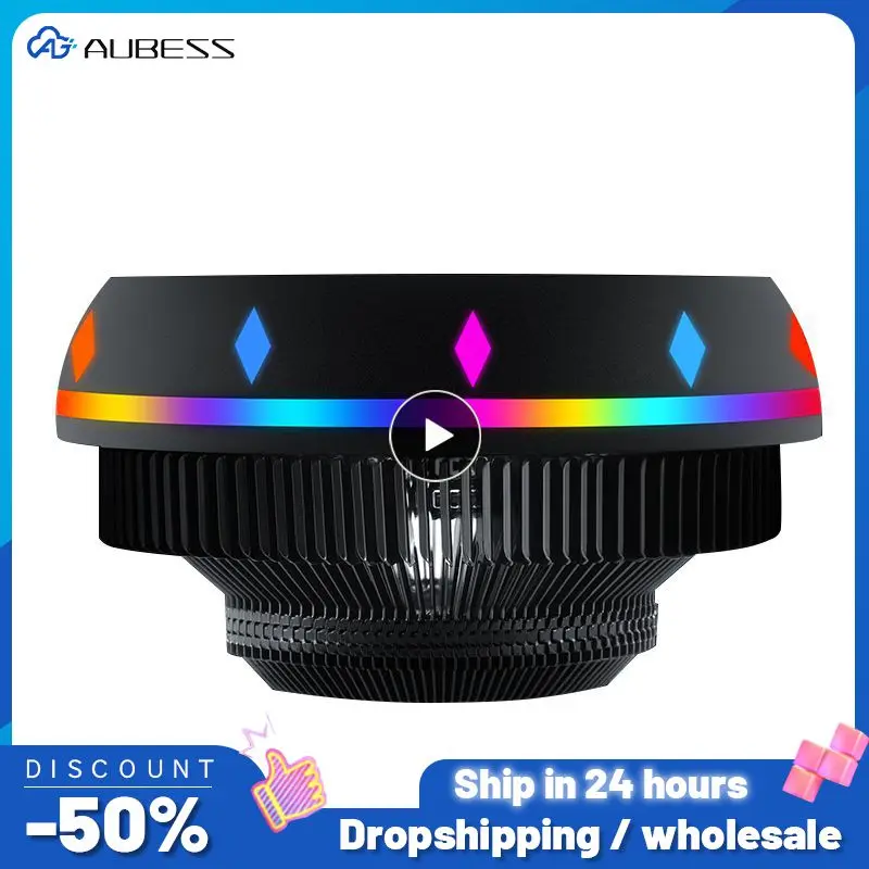 Universal CPU Fan UFO-type Radiator Desktop Computer Radiator 5 Color LED Light-emitting Mute Great Cooler Heat Sink Fan Parts