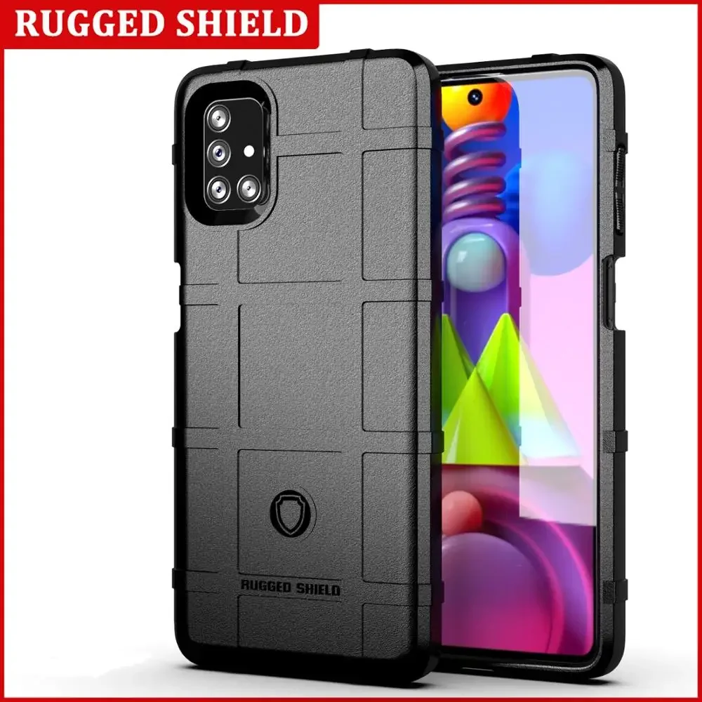 For Samsung Galaxy M51 S20 FE A51 A71 5G Case Soft TPU Rubber Rugged Shield Shockproof Back Cover for Note 20 Ultra S10 Plus