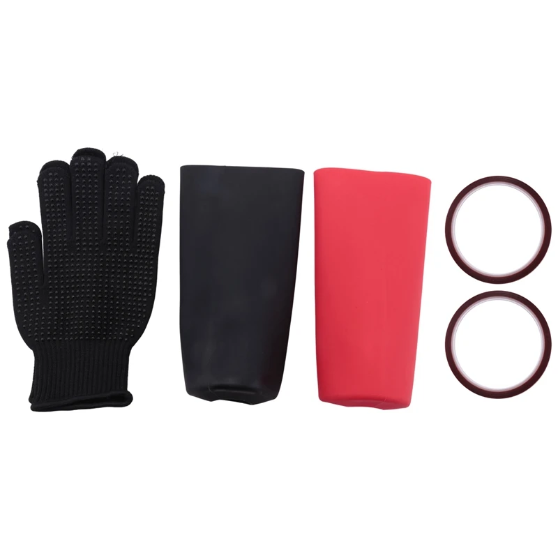 2 Stück Sublimations-Silikon-Becherfolie, 20 Unzen, 2 Stück Handschuh und 2 Stück Transferbänder für DIY-Becher, Glas, leere Sublimation