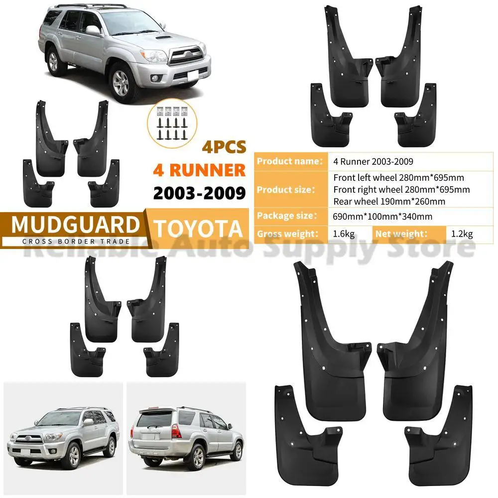 

For Toyota 4Runner 2003-2009 Mud Flaps Rubber Fender Liner Auto Accessories Drop Shipping High Quality Durable Weather Resistant