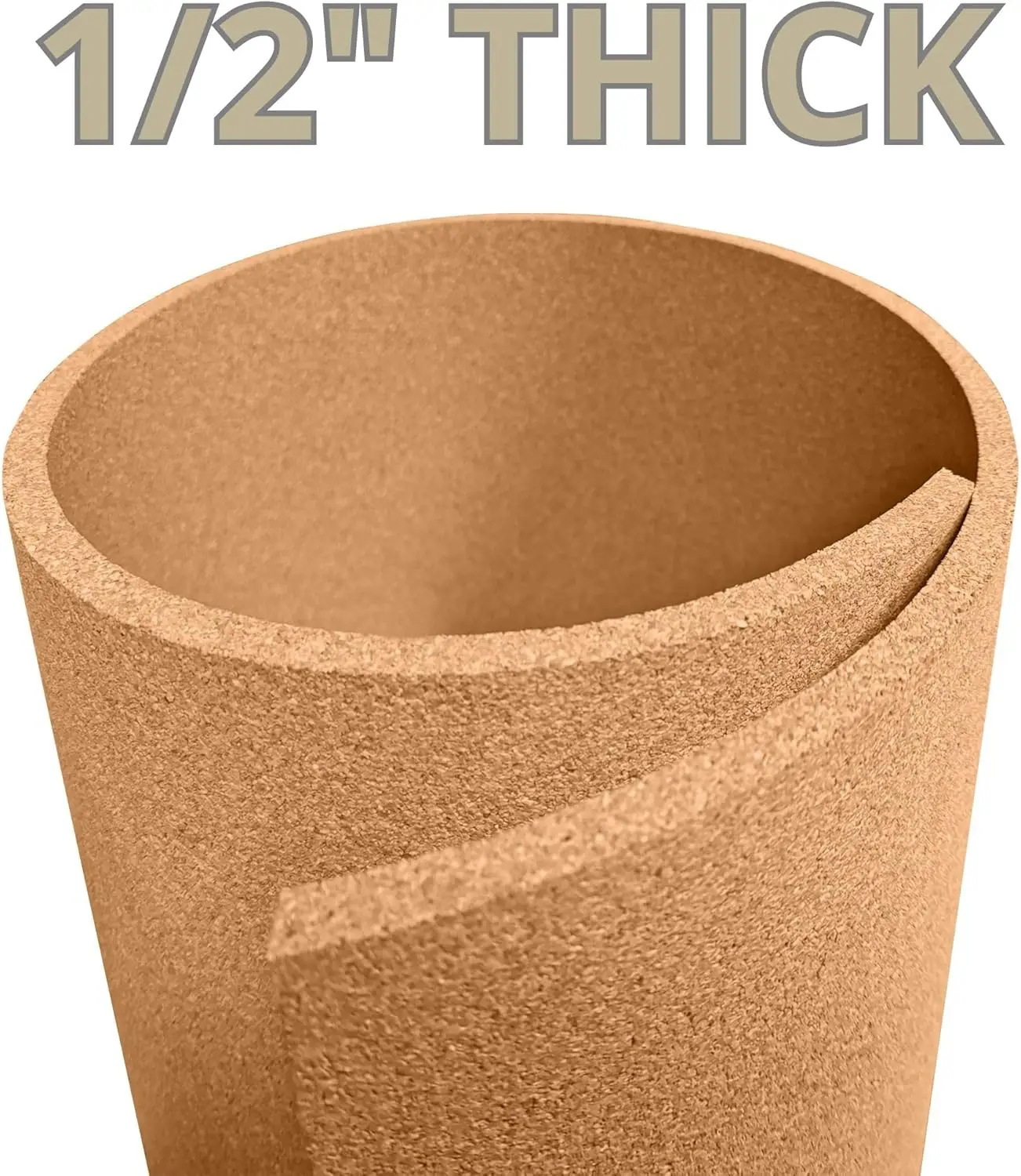 Cork Roll - 4' x 8' x 1/2" - Manton Cork Premium Facing Grade Material - 100% Natural