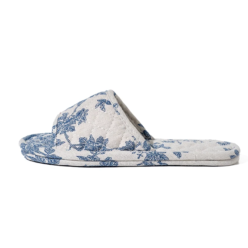 New Home Slippers Soft Cotton Floral Floor Shoes Fashion Lightweight  Antislip Indoor Slippers Bedroom Couple Slippers image 6
