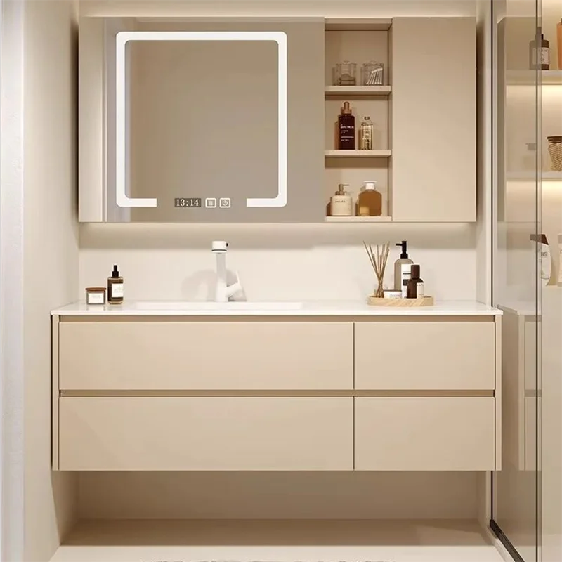 Modern Salon Bathroom Cabinets Vintage Vanity Drawer Light Bathroom Cabinets Mirrors Storage Mueble Organizador Furniture