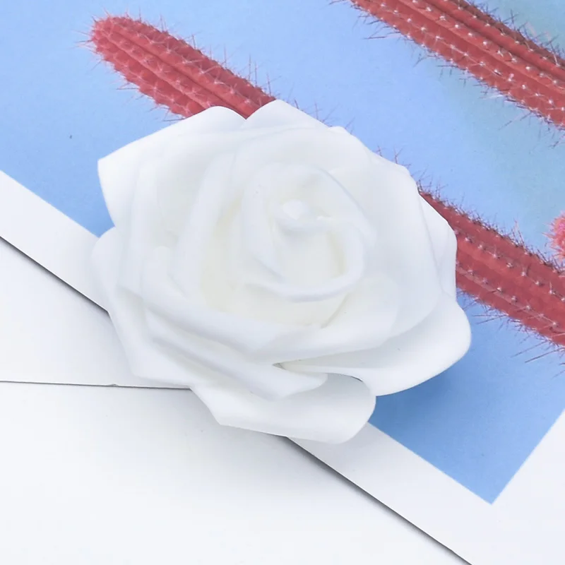 30/50 Stück Künstliche Blumen 7CM Schaumstoff Teddybär-Rosen DIY Valentinstag Geschenke Hochzeit Heim Raumdekoration Brautaccessoires – Detail 7