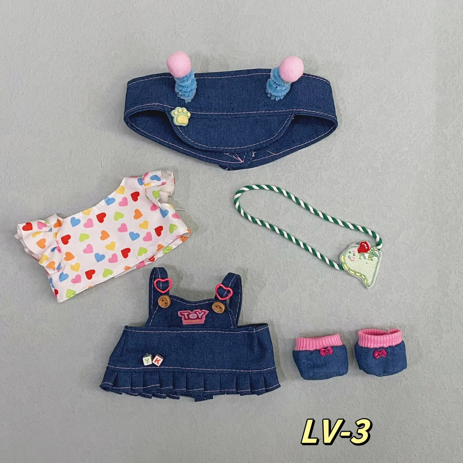 Dolls Accessories 20cm Doll Clothes Lolita Maid Cute and Fresh Princess Dress Casual Set Beautiful Brithday Gift for Best Friend