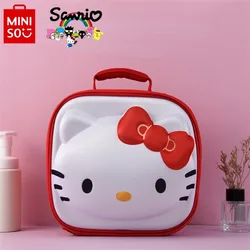 Miniso Hello Kitty 2024 New Makeup Bag Fashionable High Quality Travel Wash Bag Cartoon Lightweight Portable Storage Bag