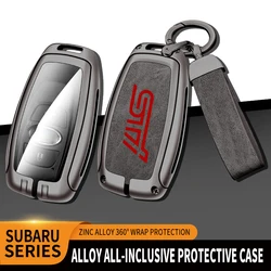 Car Zinc Alloy Key Case Bag For Subaru STI Brz Wrx Xv Ascent Forester Outback Impreza Legacy Car Key Metal Key Shell Accessories